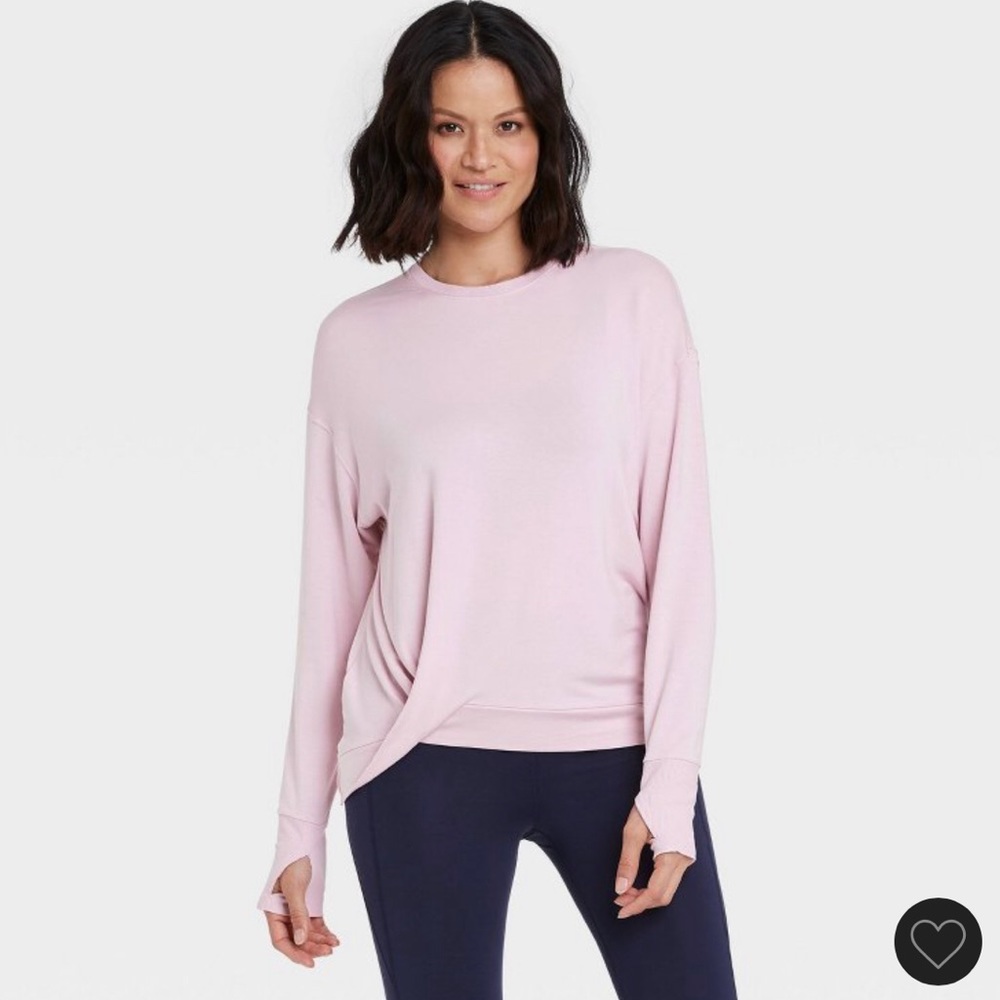 NWOT PURPLE French Terry Twist Front Sweatshirt